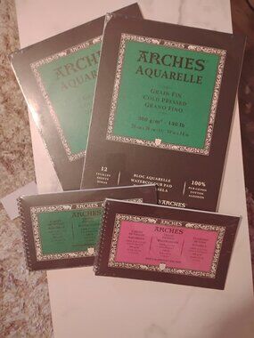 Arches water color cold and hot pressed sheet books